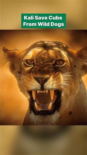 Lioness Saves Cubs from Wild Dogs | Dangerous Animal Fights #lion #wildlife #apexgang