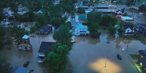 Drone video captures catastrophic western Kentucky flooding engulfing homes