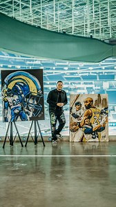 24K views · 67 reactions | Just finished this speed painting of Aaron Donald @aarondonald99 from the Los Angeles Rams for the AD99 Foundation fundraiser @ad99foundation  Honored to use my art to help impact kids and give back to the community. Let me know what part of the process blew you away  #AaronDonald #LARams #nflart #speedpainting #ArtReels | Revel | Facebook