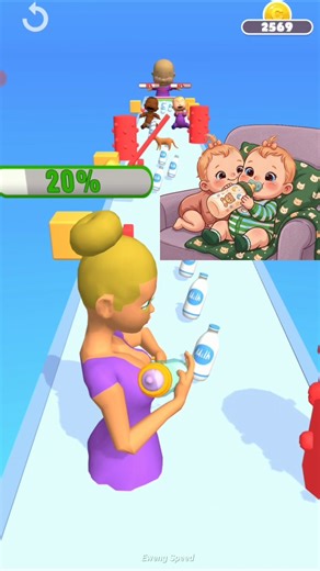 Beby Bottle Run level 21‼️ #games #gamrplay #shorts