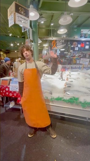 Famous Fish Throwing at Pike Place Market in Seattle