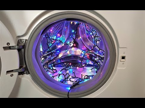 Experiment - Christmas lights - in a Washing Machine