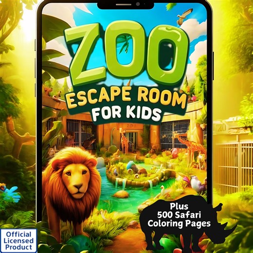 Zoo Escape Room for Kids | Printable Animal Puzzle   Safari Coloring Pages (digital Download) - Etsy