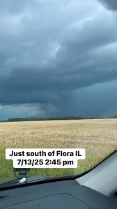 Just south of Flora, IL 7/13/25 2:45 pm. ⛈️ | Southern Illinois Weather Information