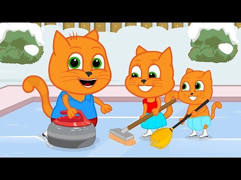 Família de Gatos - Ondulação Desenho Infantil em Português Brasil