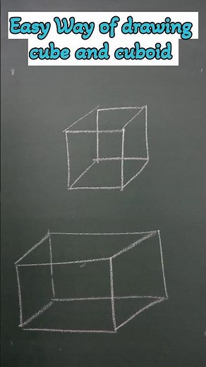 Easy and Interesting Way of Drawing Cube and Cuboid!!! Watch and Learn!!!#cube#cuboid #drawingshapes