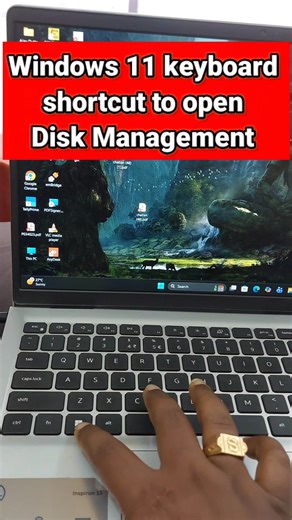 Keyboard #shortcutkeys to open Disk Management on #Windows11 #shorts #windows #computer