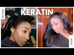 Keratin Treatment on Natural 4C Hair | Full Process + Results Vlog | Christian Chanel