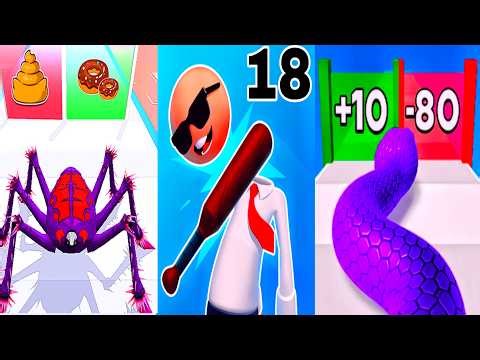 Crazy Office Game | Snake Run Race Game | Spider & Insect Evolution Run game | #18