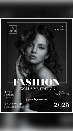 Creative Magazine Cover design tutorials #graphicdesign #ytshorts #photoshop