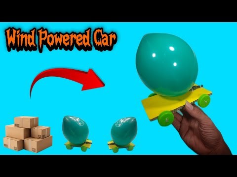 How to Make a Balloon-Powered Toy Car | Wind Powered Car
