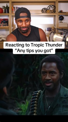 Reacting to Tropic Thunder any tips you got? #fyp #tropicthunder #robertdowneyjr #benstiller