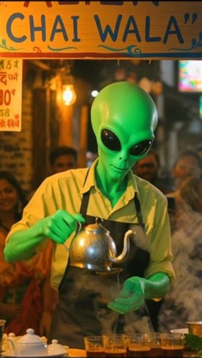 “Alien Chai Wala 👽 | When Alien Opens a Tea Stall in India ☕ | Funny Sci-Fi Short”