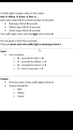 Traffic Light Coding Problem Explained | JavaScript | Beginner Friendly #javascript#beginnercoding