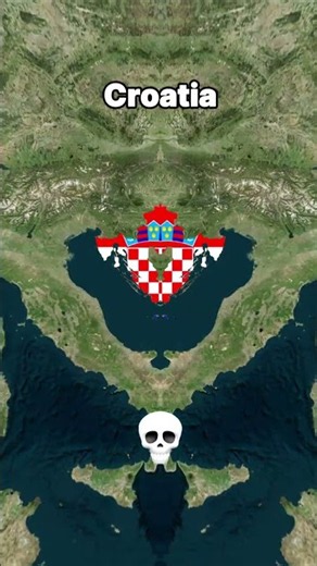 Countries And Their Mirror Maps 🤯(Part 7) #shorts #countryballs