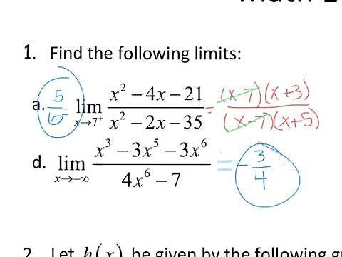 Math 1131 Exam 1 Review OSU Business Calculus