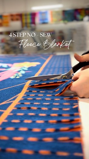 Marshall Fabrics | How to make a No-sew tie blanket! The PERFECT weekend or holiday project! No sewing skills needed, just scissors ✂️, fleece, and some fun... | Instagram