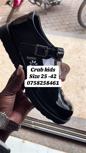 Crab Kids Shoes: Stylish Black Back to School Footwear