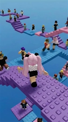 Reli Jumps Down the Obby! 😱 | Roblox Gameplay #roblox #pandareli#cute #funny #robloxedit #robloxshor