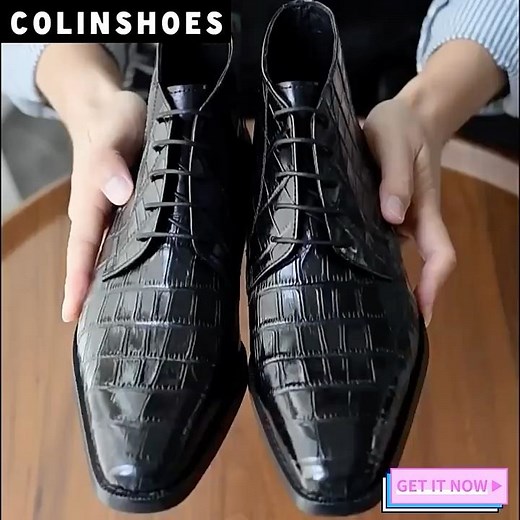 Luxury in Every Step | Handcrafted Crocodile Leather Boots 🖤