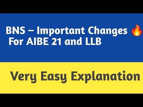 AIBE 21 | BNS Top 10 Important Changes for AIBE 21 | Pass AIBE 21 Easily 🚀