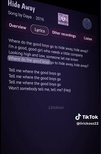 Hide Away Lyrics by Daya