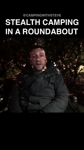 Part 7 - Roundabout Stealth Camping I finally found the perfect roundabout to crawl into and go camping for the night. It was a very stealthy spot, and I've looked long and hard to find one like this. It was a typical night of hiding, drinking beer, and being quiet, but it was exciting as always. Overall a good camping trip, but I did find it a bit noisy of a night so likely wouldn't camp there again. • Follow me on YouTube! • YouTube.com/@campingwithsteve • Link in bio #campingwithsteve #stevew