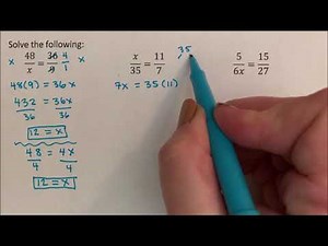 Proportions - Cross Multiplication