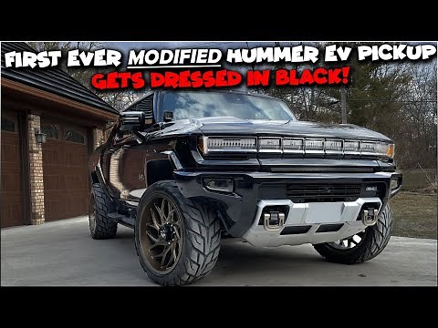 FIRST EVER Modified 2022 Hummer EV Pickup Dressed in BLACK!