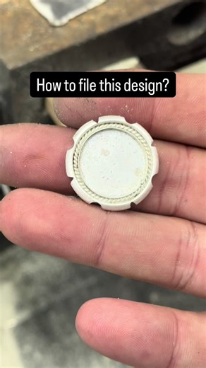This is how I cut those filed frame designs 👇 Nothing crazy. Round file triangle file. That’s it. Good files matter more than anything here. Clean cuts, consistent spacing, and just taking your time. If you’ve been wondering how to get this look… this is the starting point. #silversmithing #jewelrymaking #metalsmith #benchjeweler #learnsilversmithing