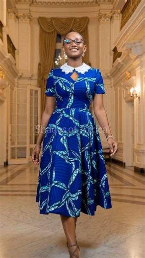 Elegant Royal Blue African Print Dress Lookbook | Classy & Timeless Style Inspiration #ankaradress