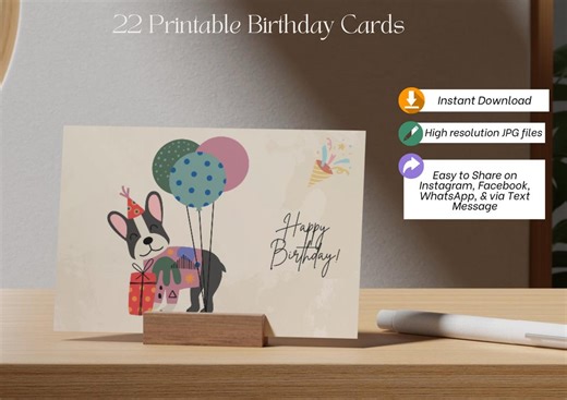 Printable Birthday Cards - Etsy