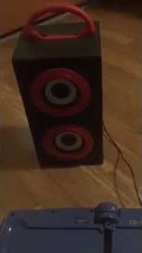 LeapFrog QuantumPad on my speaker