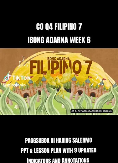 Ibong Adarna Lesson Plan and PPT for Filipino 7