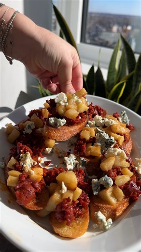 Homemade Baked Apple Chorizo Crostini Recipe Comment "RECIPE" and i'll send this recipe link directly to your inbox. Cheers! | Cooking with Cocktail Rings