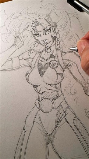 Drawing Voodoo from WildC.A.T.s ✏️