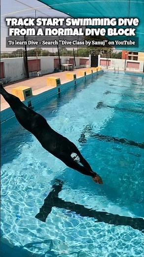 Swimming Dive "Track Start from a Normal Dive Block" 🏊🏻 #swimming #swimmingpool #diving