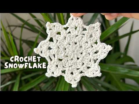 ❄️ CROCHET SNOWFLAKE PATTERN | beginner friendly tutorial