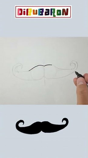 Dibujando un bigote | Dibujos faciles