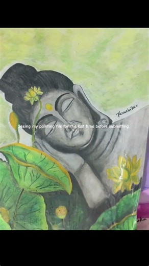 Painting file class 12 🥺#viral #art #class12 #boards