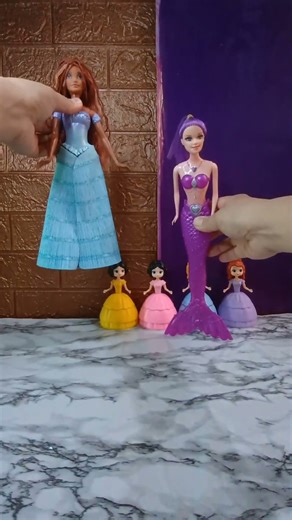 CUTE PURPLE MERMAID 🟣 AND TRANSFORMING ARIEL #disney #shorts #ariel