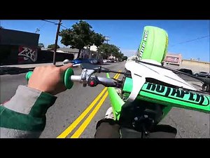 Kx100 Wheelies Around Town