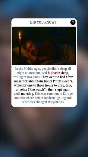 The Lost Medieval Sleep Habit