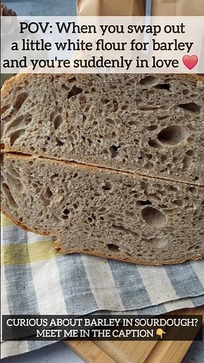 Beginner-friendly barley sourdough bread @ Somebody Feed Seb #sourdough #sourdoughbread #barleyflour