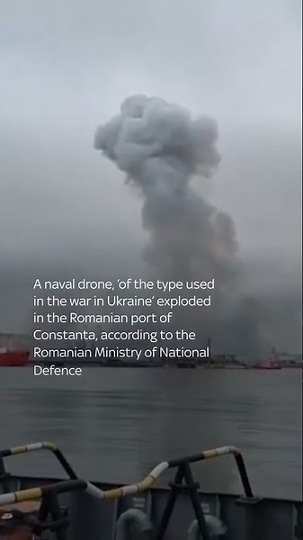 Naval drone explodes in Romanian port
