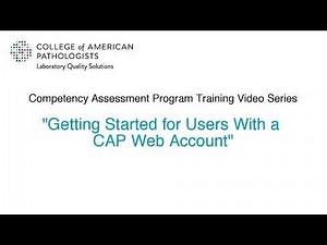 Getting Started for Users with a CAP Web Account