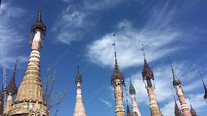 Dome of the Buddhist temple, Inle lake, Myanmar.