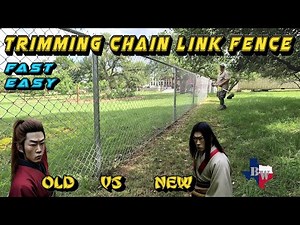 How to trim against a chain link fence fast and easy