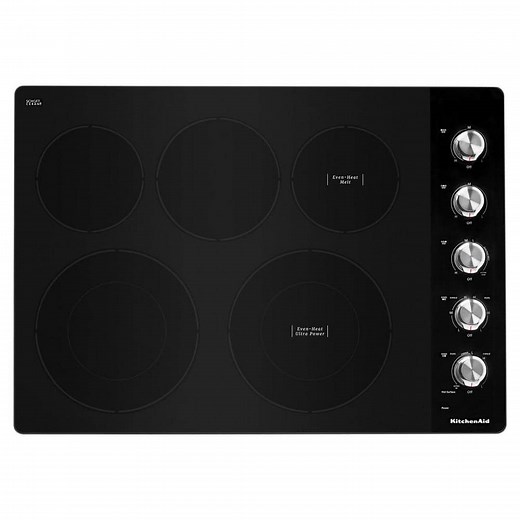Reviews for KitchenAid 30 in. Radiant Electric Cooktop in Stainless Steel with 5 Burner Elements and Knob Controls | Pg 1 - The Home Depot