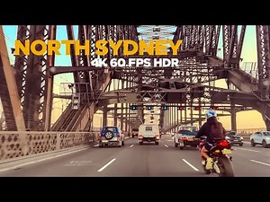 Sydney Harbour Bridge Drive | Rosebery to Cremorne via North Sydney | 4K HDR 60FPS Scenic Tour